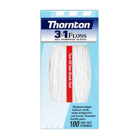 THORNTON'S 3in1 Scat.BLU 100pz Filo/Floss Interdentale Uso