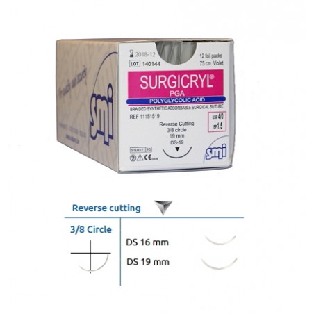 SUTURE SMI SURGICRYL910-VICRYL/4-0 assorb.