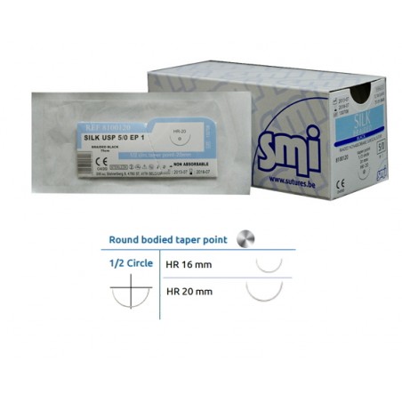 SUTURE SMI Seta/2-0 8300126 AgoCilindrico-HR26-1/2c-26mm 12pz