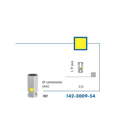 ANALOGO IMPIANTO 3.0 PER MODELLO STAMPATO 3D 142-3009-54 Leone