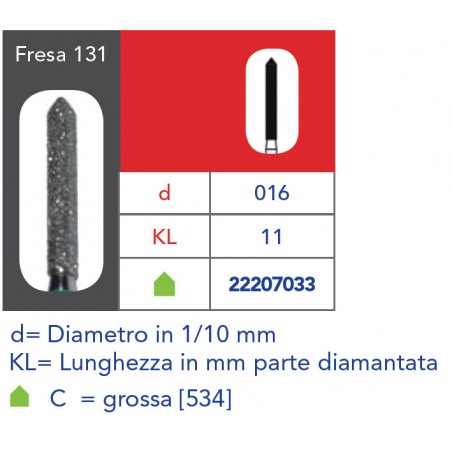 FRESE DIAMANTATE CILINDRICA A PUNTA BISELLATA