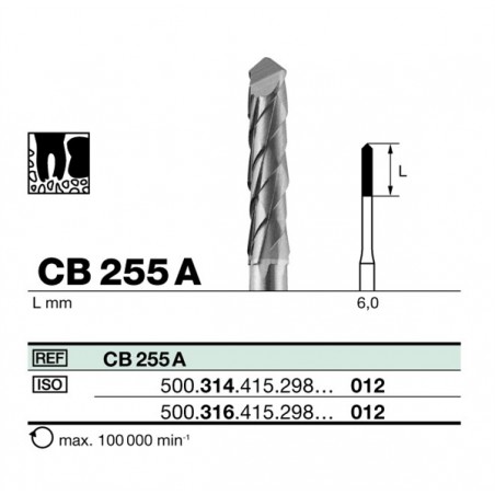 FRESA TUNGSTENO FG-314 CB255A 012 Iso415298 D+Z