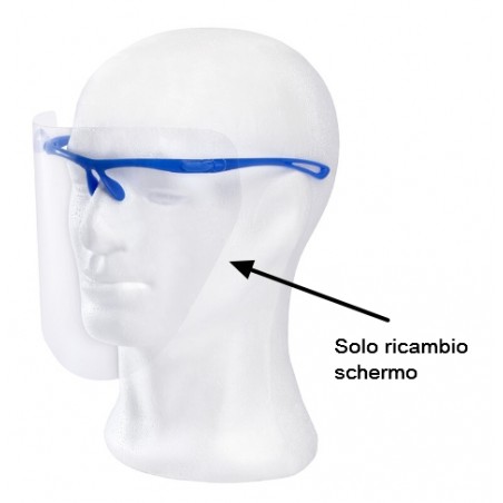 RICAMBIO 12 SCHERMI PROTETTIVI LUNGHI PER FACE VISOR KIT